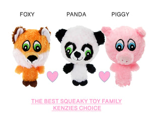 Piggy, Panda & Foxy - Best Bouncy Squeaky Dog toys ever :)
