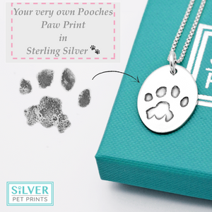 Your Dogs Paw Print in Sterling Silver - the Perfect Gift